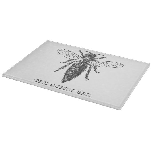 Queen Bee Bug Insect Antike Illustration Schneidebrett (Ecke)