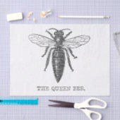 Queen Bee Bug Insect Antike Illustration Seidenpapier (Handwerk)