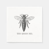 Queen Bee Bug Insect Antike Illustration Serviette (Vorderseite)