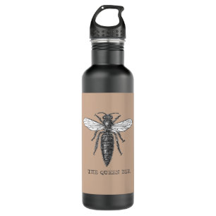 Queen Bee Bug Insect Antike Illustration Trinkflasche