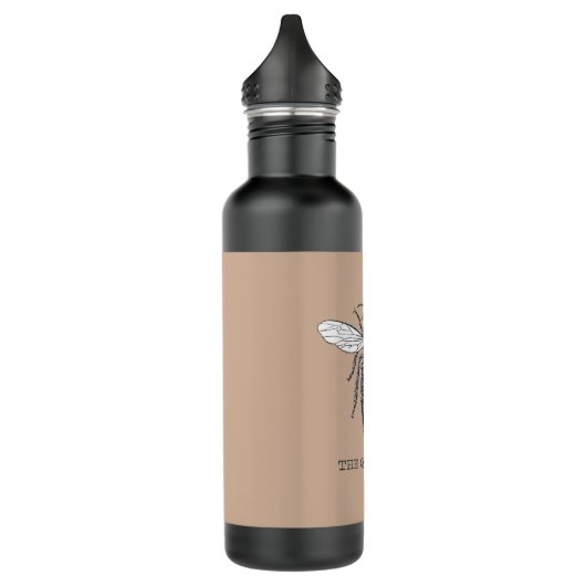 Queen Bee Bug Insect Antike Illustration Trinkflasche (Links)