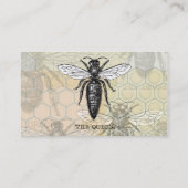 Queen Bee Bug Insect Antike Illustration Visitenkarte (Rückseite)