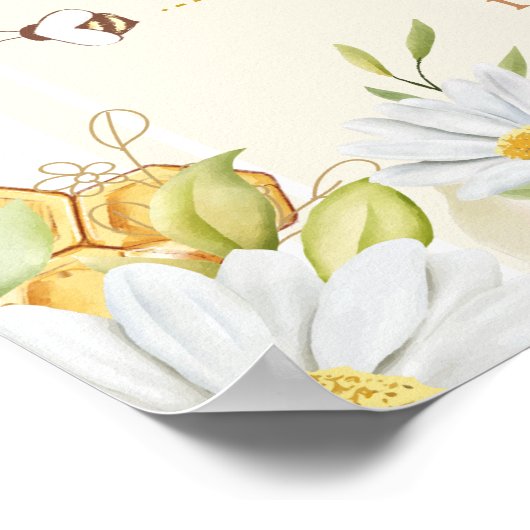 Queen Bee Bumblebee Bride to Bee Brautparty Poster (Ecke)