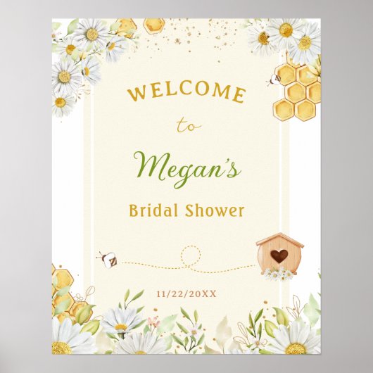 Queen Bee Bumblebee Bride to Bee Brautparty Poster (Vorne)