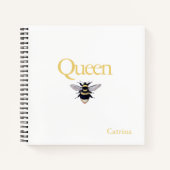 Queen Bee Bumblebee Yellow Black Journal Notebook Notizblock (Vorderseite)