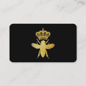 QUEEN BEE Business Cards BLACK & GOLD anpassen Visitenkarte (Rückseite)