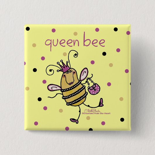 Queen Bee Button (Vorderseite)