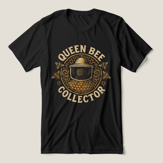 Queen Bee Collector - Beekeeper Hobby Tri-Blend Shirt (Design Vorderseite)