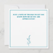 Queen Bee | Crown Bee Aquamarin Dankeschön Karte (Rückseite)