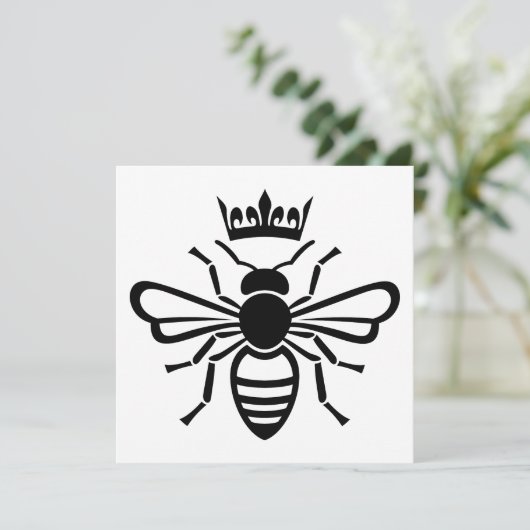 Queen Bee Crown Einladung (Stehend Vorderseite)