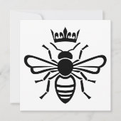Queen Bee Crown Einladung (Vorderseite)