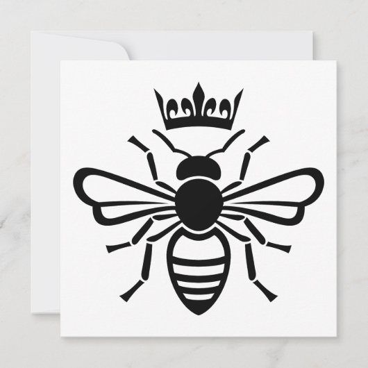 Queen Bee Crown Einladung (Vorderseite)