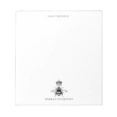 Queen Bee Crown From The Desk Of Personalized Notizblock (Vorderseite)