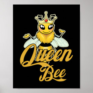 Queen Bee Crown Honey Bee Hive Gift Poster