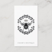 Queen Bee Crown Laurel Boutique Visitenkarte (Vorderseite)