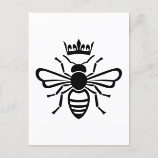 Queen Bee Crown Postcard Postkarte