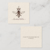 Queen Bee Crown Script Signature Telefonnummerkarte (Vorne/Hinten)
