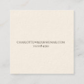 Queen Bee Crown Script Signature Telefonnummerkarte (Rückseite)