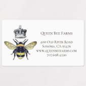 Queen Bee Crown White Labels Etiketten (Design 2)