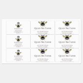 Queen Bee Crown White Labels Etiketten (Blatt)