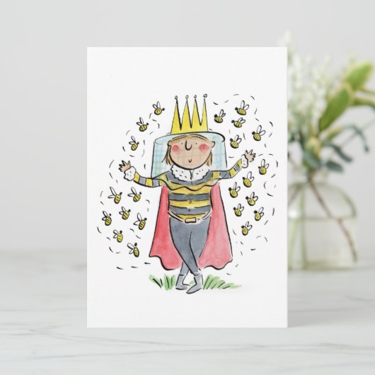 Queen Bee Einladung (Stehend Vorderseite)