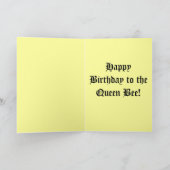 Queen Bee Fairy Birthday oder Grußkarte Karte (Innenseite)