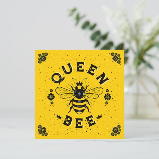 Queen Bee Flat Card (5.25x5.25) (Stehend Vorderseite)