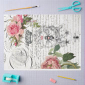 Queen Bee Floral Script Decoupage Seidenpapier (Basteln)