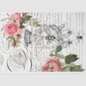 Queen Bee Floral Script Decoupage Seidenpapier (Vorderseite)