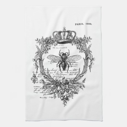 Queen Bee French Collage Küchentuch (Vertikal)
