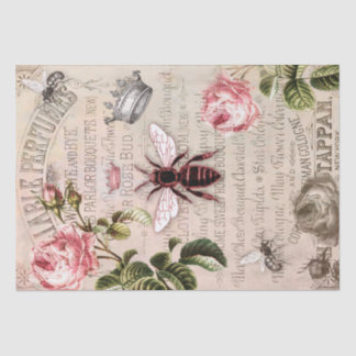 Queen Bee French Parfüm Rose Bud Ad Vintag Seidenpapier