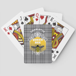 Queen Bee Funny Niedlich Girly Personalisiert Spielkarten