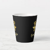 QUEEN BEE Gold Black Latte Tasse (Vorderseite)