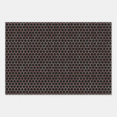 Queen Bee Gold & Black Wrapping Paper Sheets Geschenkpapier Set (Vorderseite 2)