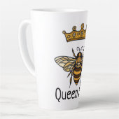 Queen Bee Gold Crown Latte Tasse (Linke Ecke)
