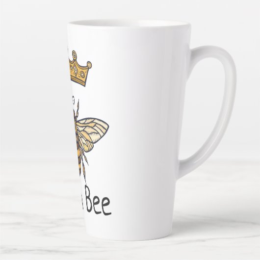 Queen Bee Gold Crown Latte Tasse (Rechts)