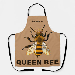 Queen Bee Gold Crown Long Schürze