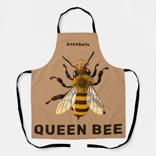 Queen Bee Gold Crown Long Schürze (Vorderseite)