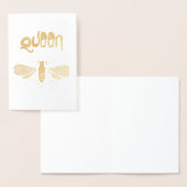 "Queen Bee" Gold Foil Grußkarte Folienkarte (Anzeige)