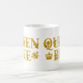 Queen Bee Gold Royal Crown Floral Honey Bee Kaffeetasse (Mittel)