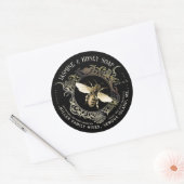 Queen Bee Gold Verziert Frame SOAP Label Black Runder Aufkleber (Umschlag)