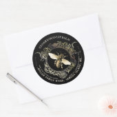 Queen Bee Gold Verzierte Rahmen Bienenwachs Lip Ba Runder Aufkleber (Umschlag)