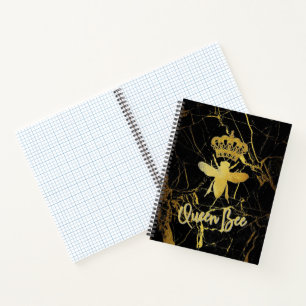 QUEEN BEE Graph Paper Spiral Notebook Notizblock