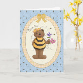Queen Bee - Grußkarte Karte (Gelbe Blume)