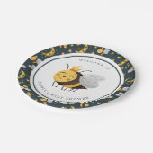 Queen Bee Honey Bee Niedlich Baby Dusche Pappteller (Schrägansicht)