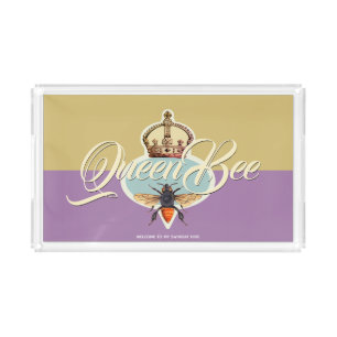 Queen Bee Honey Gold Acryl Tablett