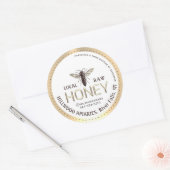 Queen Bee Honey Jar Label Local Raw Hand Flasche Runder Aufkleber (Umschlag)