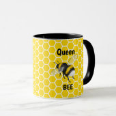 Queen Bee Honeycomb Zwei-Tone-Kaffee-Tasse Tasse (VorderseiteRechts)