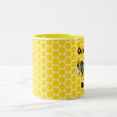 Queen Bee Honeycomb Zwei-Tone-Kaffee-Tasse Zweifarbige Tasse (Mittel)