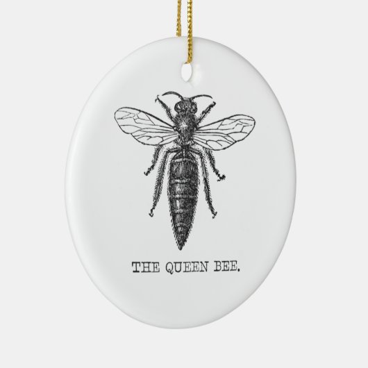 Queen Bee Illustration Bug Insect Keramik Ornament (Rechts)